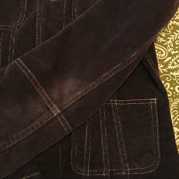 Tulle Brown Corduroy Fitted Blazer Jacket - Picture 7 of 8